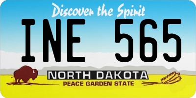 ND license plate INE565