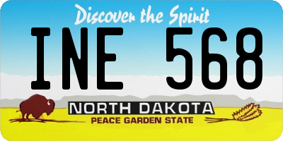 ND license plate INE568