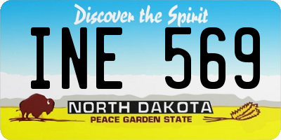 ND license plate INE569
