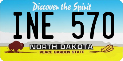ND license plate INE570