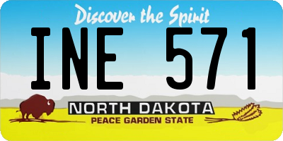 ND license plate INE571