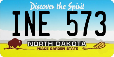 ND license plate INE573