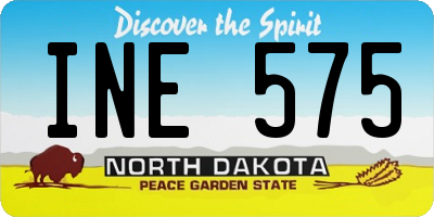 ND license plate INE575
