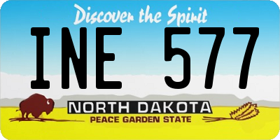 ND license plate INE577