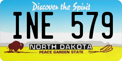 ND license plate INE579