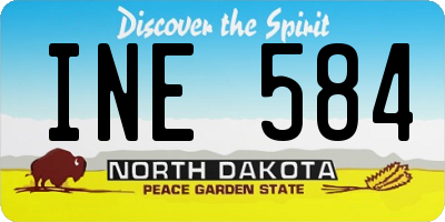 ND license plate INE584