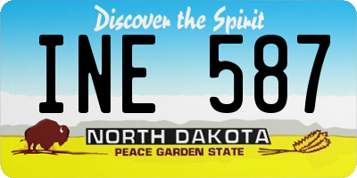 ND license plate INE587