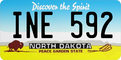 ND license plate INE592
