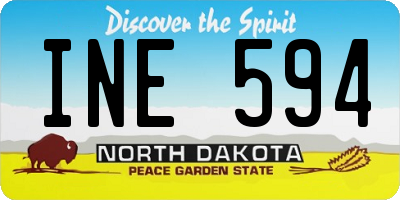 ND license plate INE594