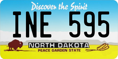 ND license plate INE595