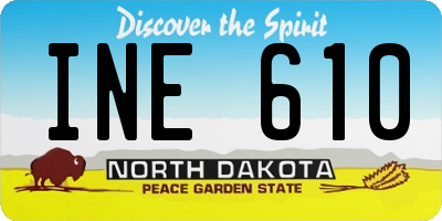 ND license plate INE610