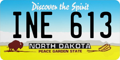 ND license plate INE613