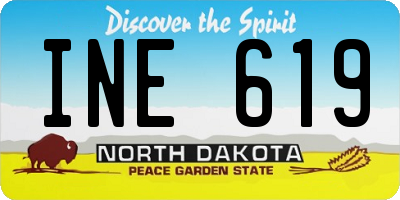 ND license plate INE619