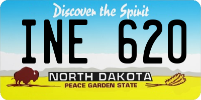 ND license plate INE620