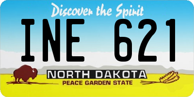ND license plate INE621