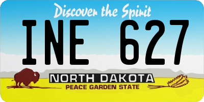 ND license plate INE627