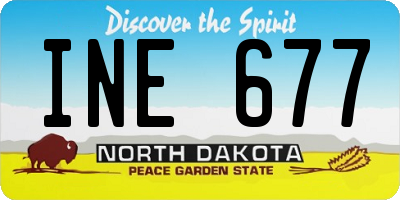 ND license plate INE677