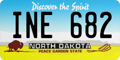 ND license plate INE682