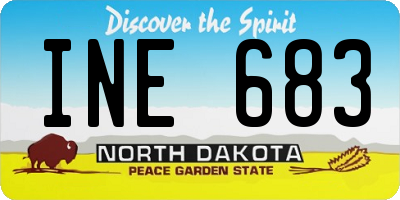 ND license plate INE683
