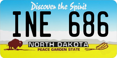 ND license plate INE686