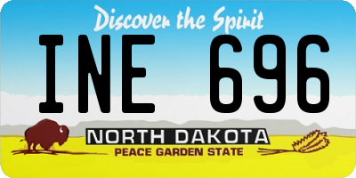 ND license plate INE696