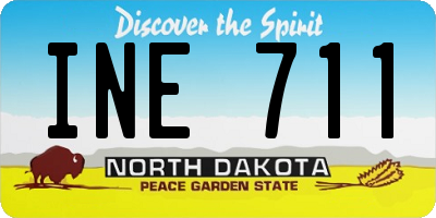 ND license plate INE711