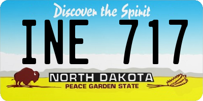 ND license plate INE717