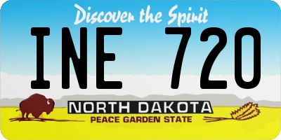 ND license plate INE720