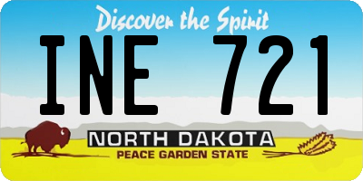 ND license plate INE721