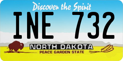 ND license plate INE732