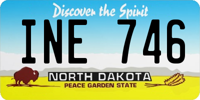 ND license plate INE746