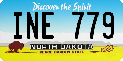 ND license plate INE779