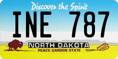 ND license plate INE787