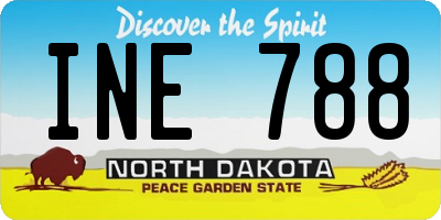 ND license plate INE788