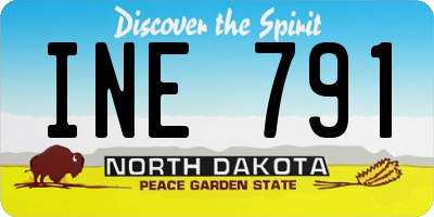 ND license plate INE791
