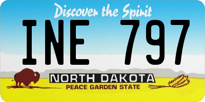 ND license plate INE797
