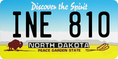 ND license plate INE810