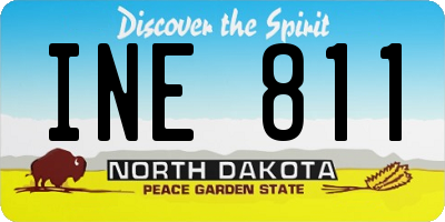 ND license plate INE811