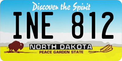 ND license plate INE812