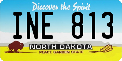 ND license plate INE813