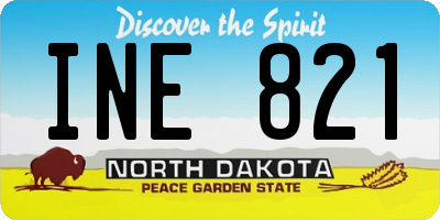 ND license plate INE821