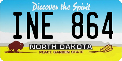 ND license plate INE864