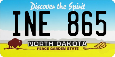 ND license plate INE865