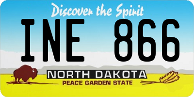 ND license plate INE866