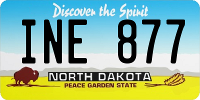 ND license plate INE877