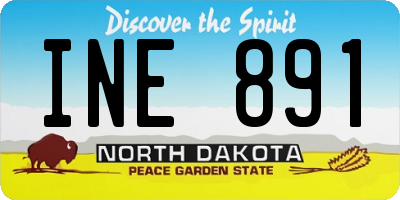 ND license plate INE891
