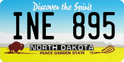 ND license plate INE895