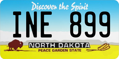 ND license plate INE899