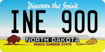 ND license plate INE900
