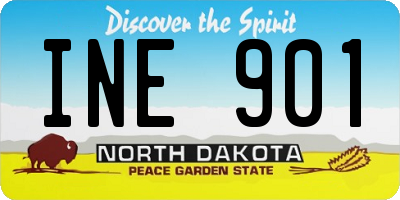 ND license plate INE901